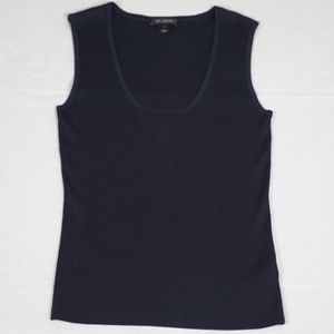St. Johns Collection Wool Knit Navy Blue Top
